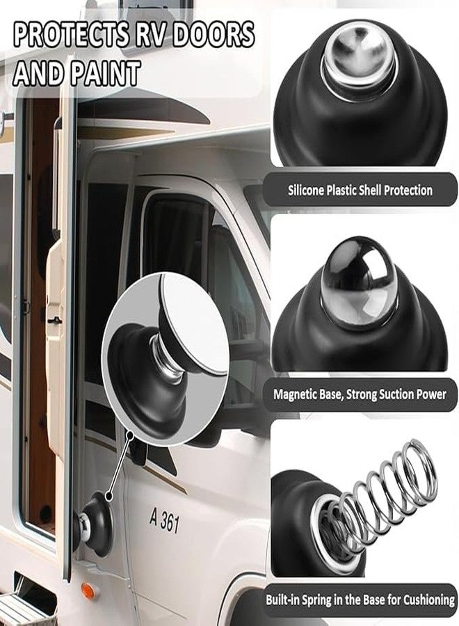 Flygon سدادة باب مغناطيسية من فلايغون لتثبيت الباب والتسوق، سدادة باب ذاتية اللصق ماصة للصدمات وهادئة | مغناطيس حامل للباب الرئيسي أو باب غرفة النوم أو باب المطبخ - Image 5